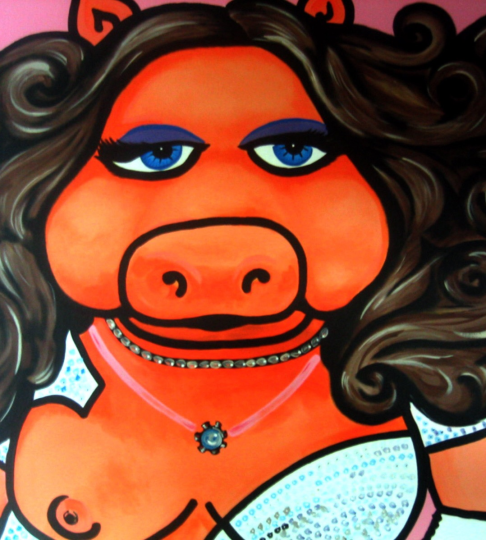 "SoBe Sow' Original Pop Portrait by www.PicosPelegri.com South Beach Miami