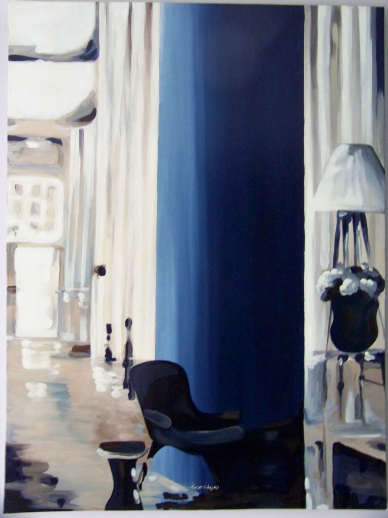 - Art by Picos Pelegri THE DELANO HOTEL LOBBY. PAINTED BY www.PicosPelegri.com South Beach Miami
