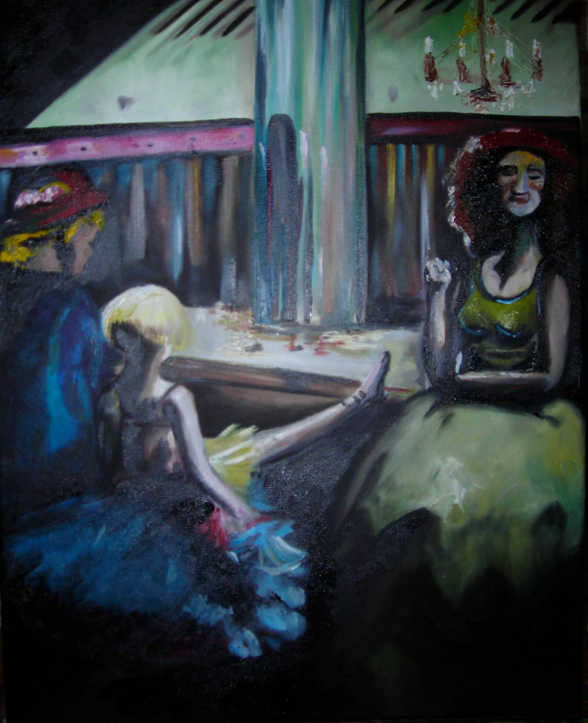 - Art by Picos Pelegri Oil Painting of South Beach Performers. by www.PicosPelegri.com South Beach Miami