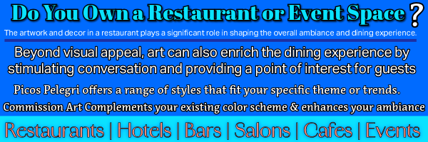 - Art by Picos Pelegri Do you own a restaurant? aArt for restaurants by www.PicosPelegri.com South Beach Miami