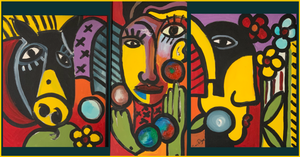 - Art by Picos Pelegri "triptic" Pop art 3 panel art by www.PicosPelegri.com South Beach Miami"triptic" Pop art 3 panel art by www.PicosPelegri.com South Beach Miami