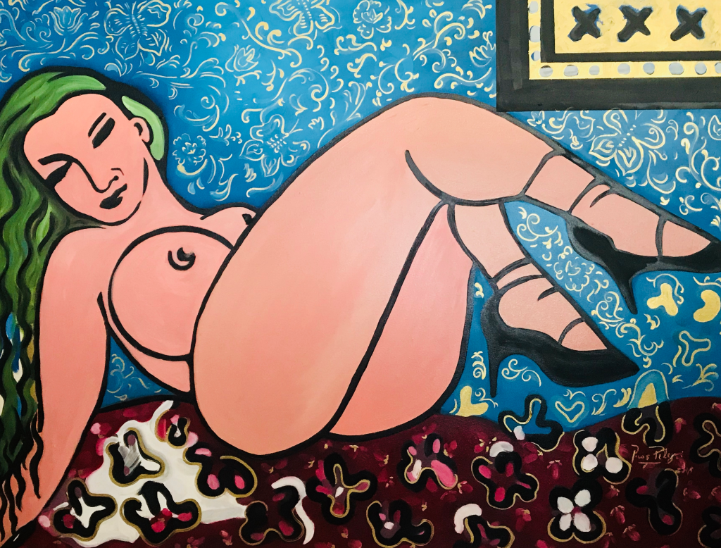 - Art by Picos Pelegri Bright colourful pop art paintings of a woman with various pop color and design. Painted by www.PicosPelegri.com South Beach Miami