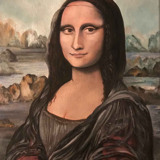 Painting of Mona Lisa by www.PicosPelegri.com South Beach Miami