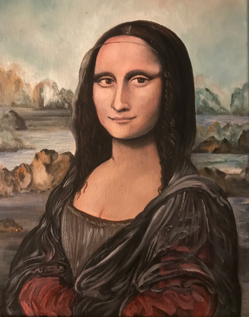 Painting of Mona Lisa by www.PicosPelegri.com South Beach Miami