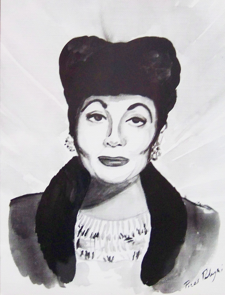 - Art by Picos Pelegri WATER COLOUR PAINTING OF JOAN CRAY-FORD. PAINTING BY www.PicosPelegri.com South Beach Miami