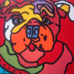 POP PORTRAIT OF THE BRITISH BULLDOG MAXAMILLION.