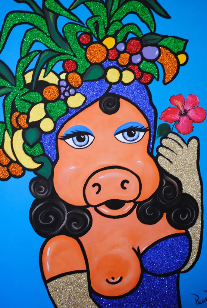 - Art by Picos Pelegri "SoBe Sow" as Carmen Miranda. Pop Portraits by www.PicosPelegri.com South Beach Miami"SoBe Sow" as Carmen Miranda. Pop Portraits by www.PicosPelegri.com South Beach Miami