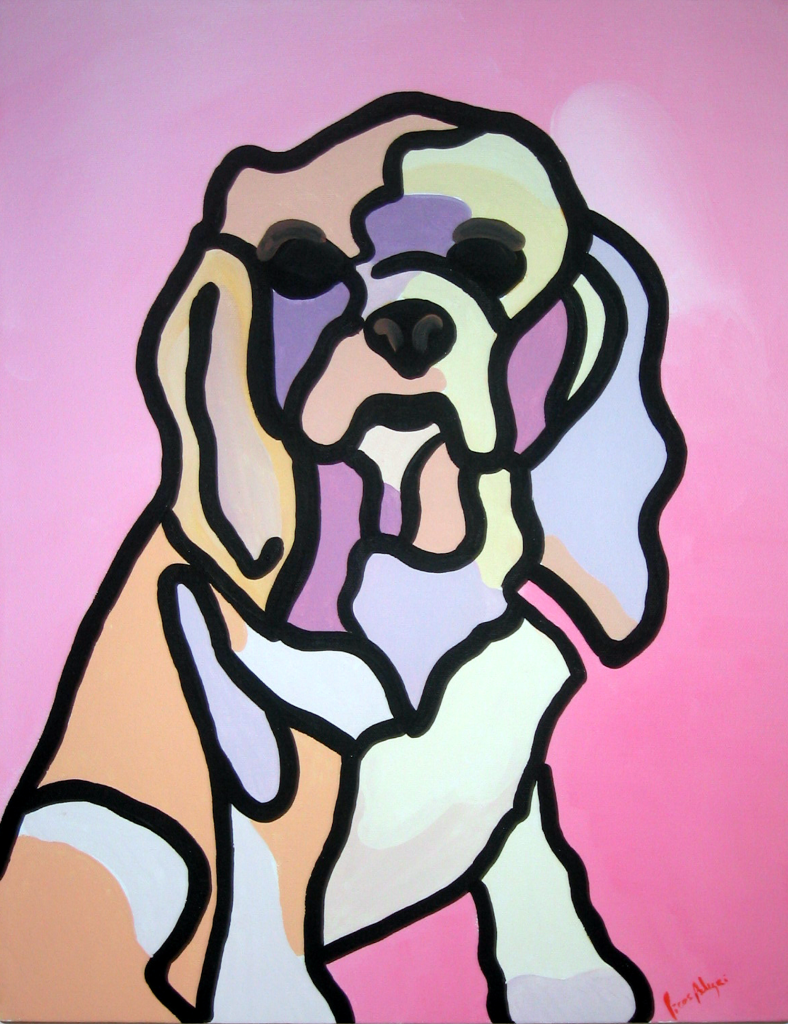 - Art by Picos Pelegri Pop Painting of Viva. portrait by www.PicosPelegri.com South Beach Miami