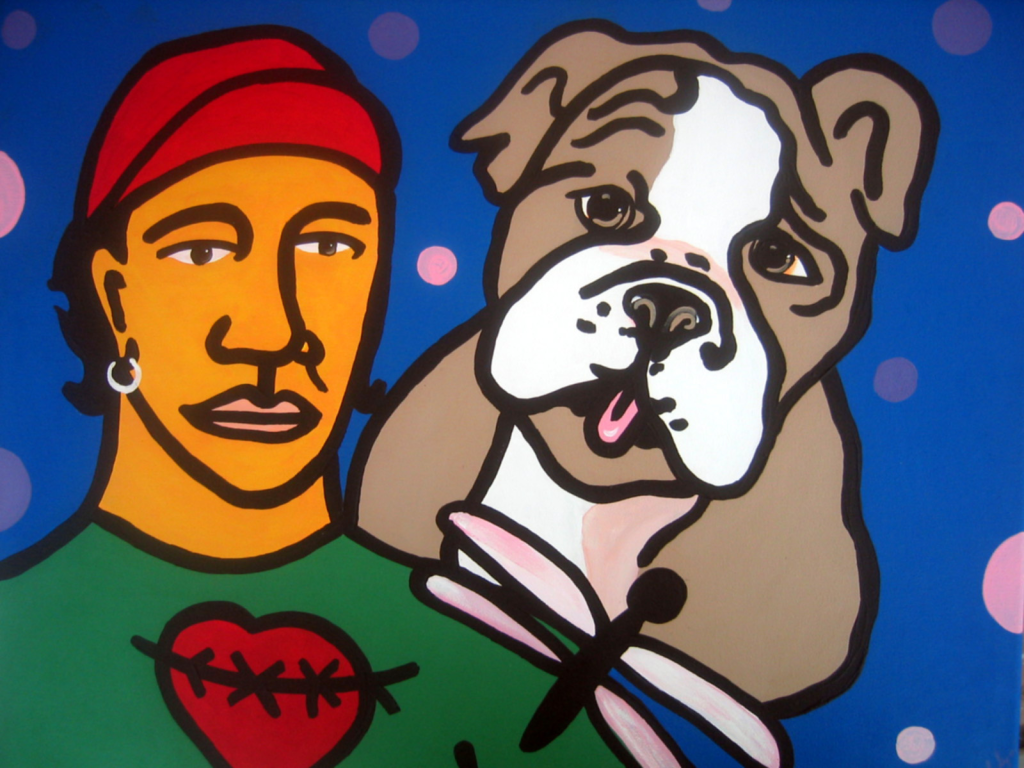 - Art by Picos Pelegri Boi & Dog pop art painting by www.PicosPelegri.com South Beach Miami