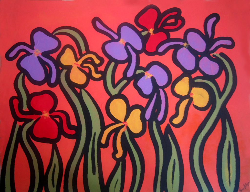 flores en violeta - Art by Picos Pelegri