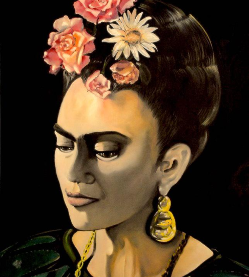 Oil Painting of Frida Kahlo. www.PicosPelegri.com South Beach Miami