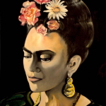 PAINTING OF FRIDA KAHLO BY www.PicosPelegri.com South Beach Miami