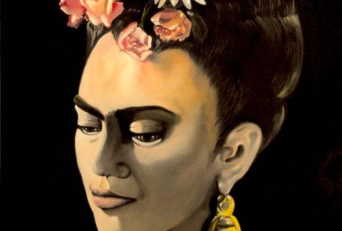 PAINTING OF FRIDA KAHLO BY www.PicosPelegri.com South Beach Miami