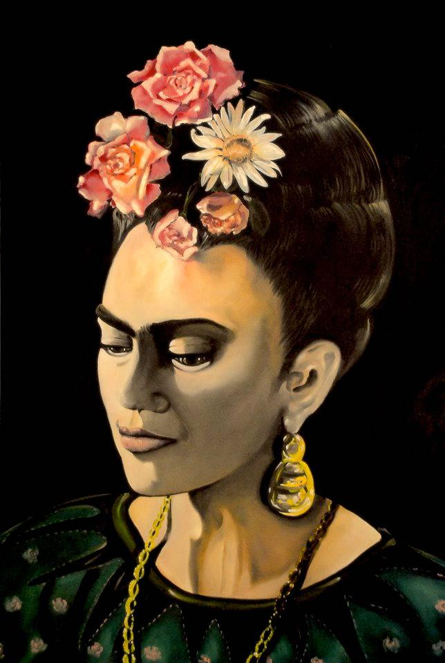 - Art by Picos Pelegri Painting of Freda Kahlo by www.PicosPelegri.com South Beach Miami