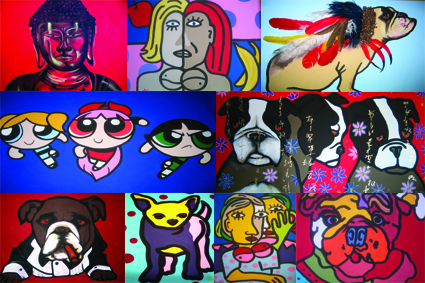 Various older pop art by www.PicosPelegri.com South Beach Miami