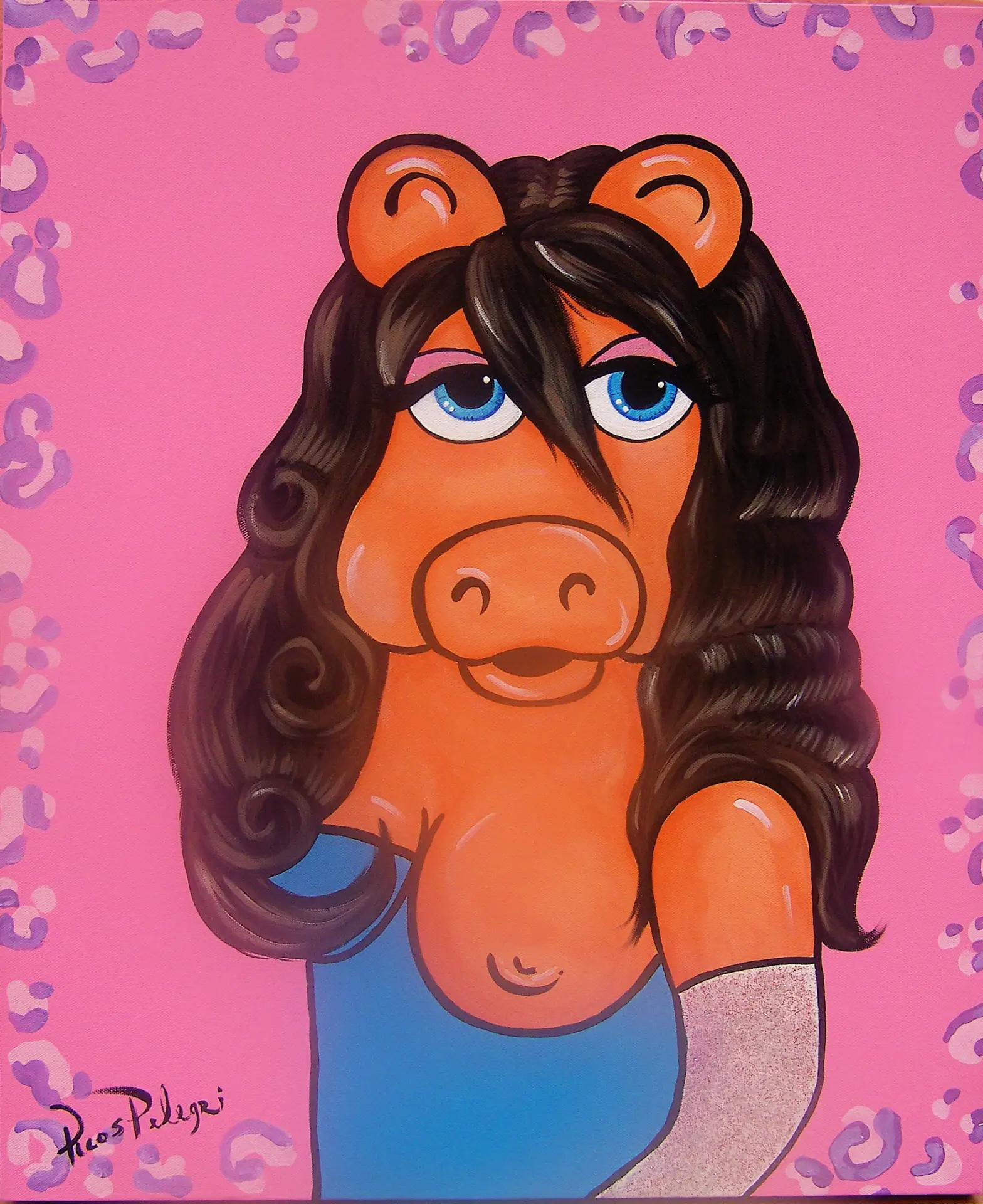 - Art by Picos Pelegri "SoBe Sow" Painted for Wendy Williams. Painted by www.PicosPelegri.com South Beach Miami