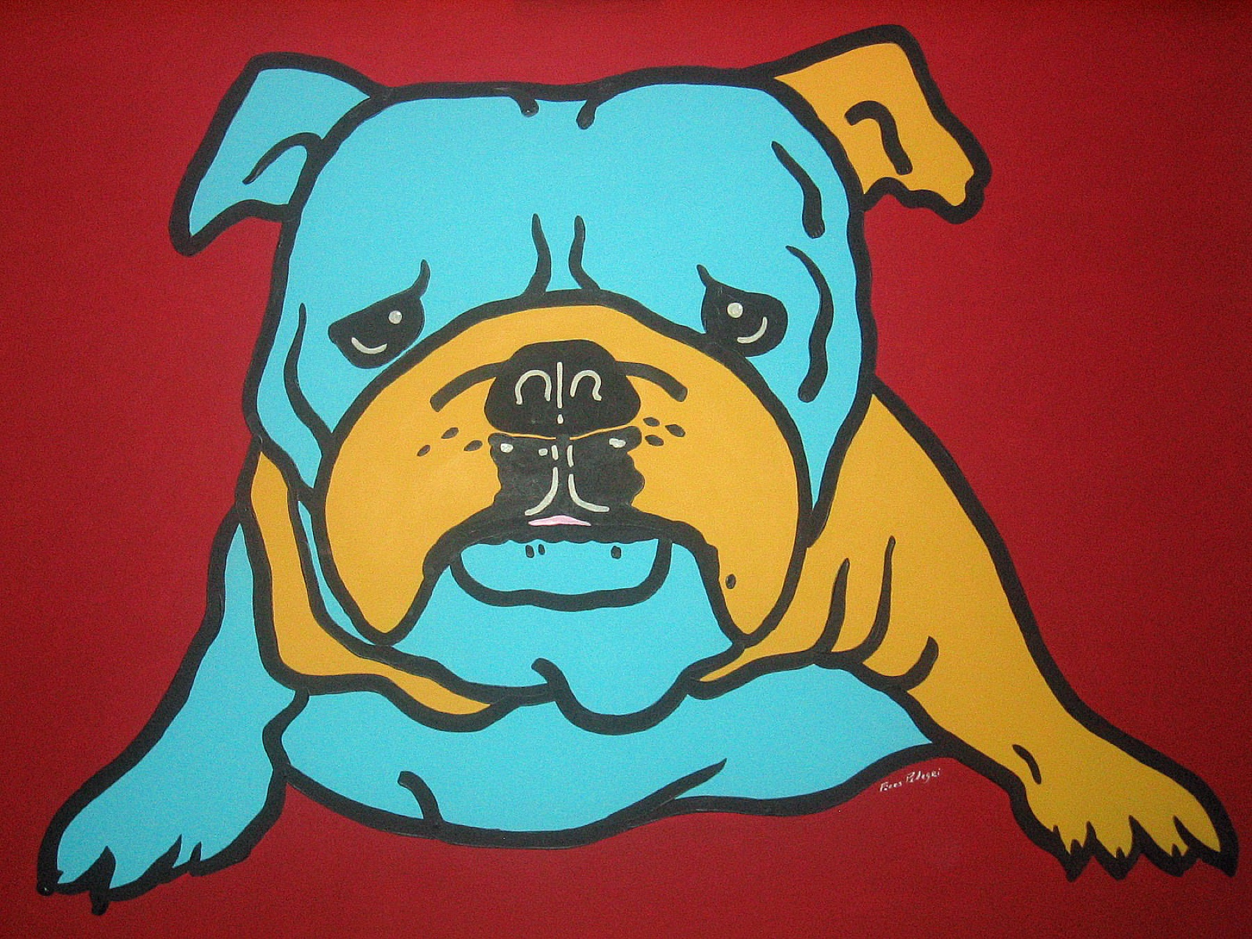 Reggie’s English Bulldog — artwork by Mariano Picos Pelegri