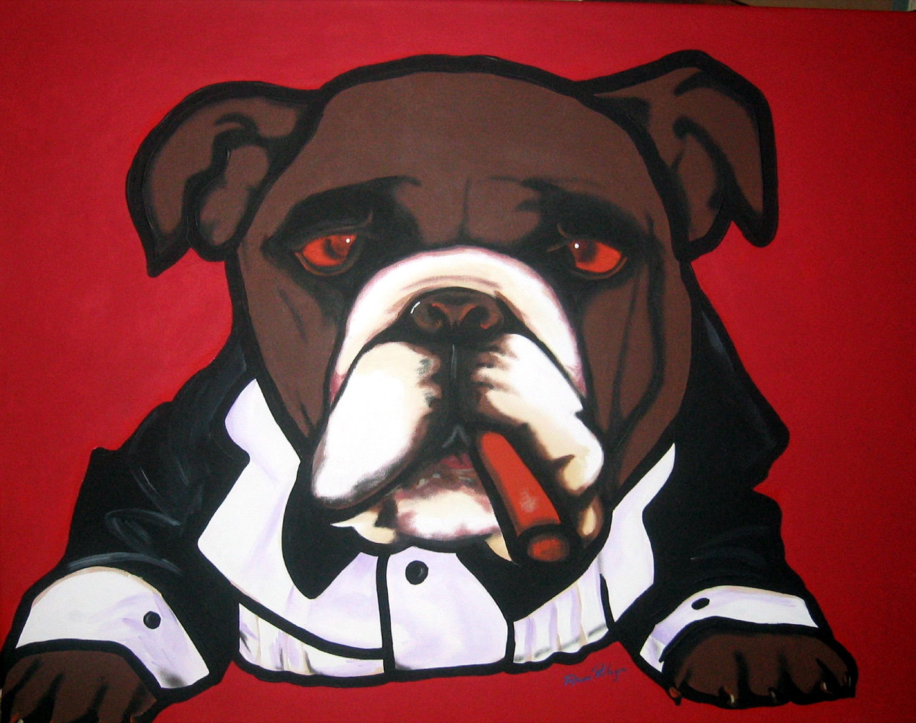 Max in Tux with a Cuban Cigar — artwork by Mariano Picos Pelegri