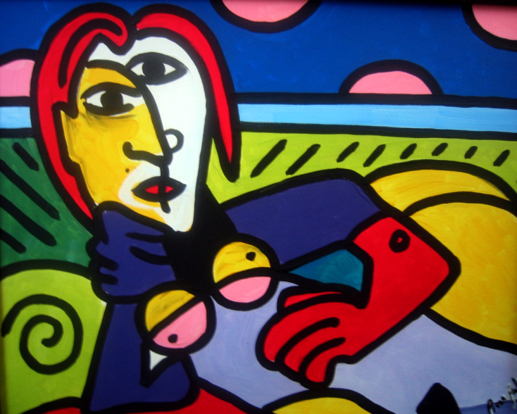 Mujer con Guantes Rojos — artwork by Mariano Picos Pelegri